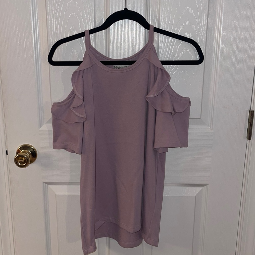 Neiman Marcus Cut-Out Shoulder Top